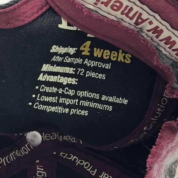 American Identity 1946 Specialty Apparel Hat Cap Strapback Black Red White - Picture 8 of 8